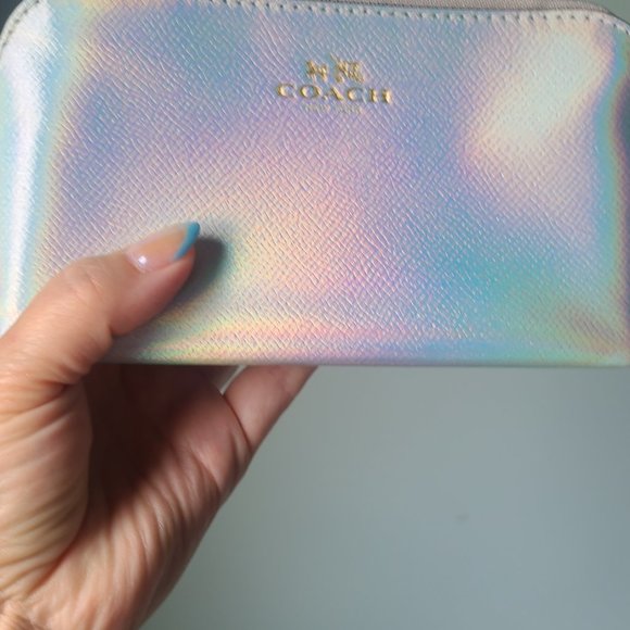 Coach City hologram iridescent tote with matching wallet, wristlet, makeup bag - Picture 13 of 15